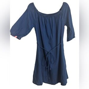 Madewell Navy Gathered Dress